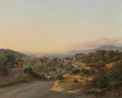 View of Florence and the Hills to the West from San Donato, Over Bagno a Ripoli by Károly Markó the Younger